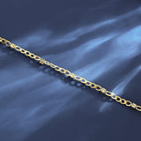 Multiple CZ Bracelets Plated Stainless Steel Cuban Chain Bracelet