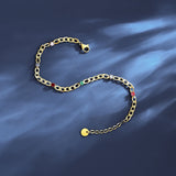 Multiple CZ Bracelets Plated Stainless Steel Cuban Chain Bracelet