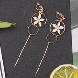 Long Style Clip On Earrings for Women, Personality Jewelry