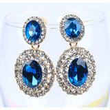 Rhinestone Statement Clip-on Earrings Crystal Ear Clip Jewelry