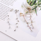 Crystal Rhinestone Clip on Earrings Without Pierced for Wedding Jewelry