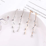 Crystal Rhinestone Clip on Earrings Without Pierced for Wedding Jewelry
