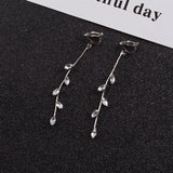 Crystal Rhinestone Clip on Earrings Without Pierced for Wedding Jewelry
