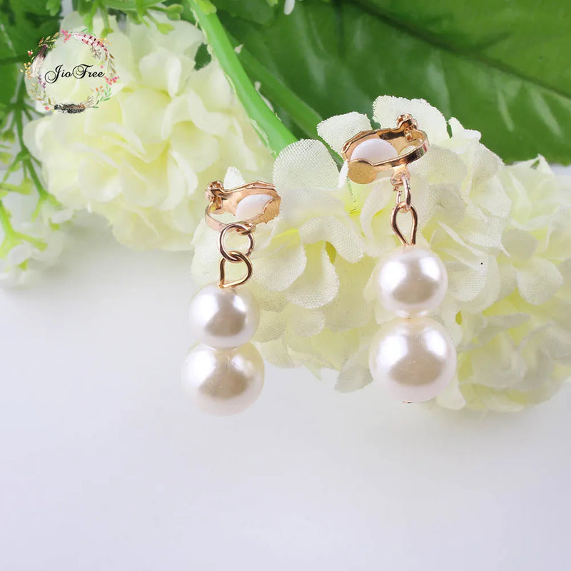 Pearl No-Harm Clip Earrings for Girls Jewelry