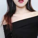 Korea Style Metal Strip Clip On Earrings Women No Ear Hole Earring