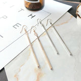 Korea Style Metal Strip Clip On Earrings Women No Ear Hole Earring