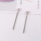 Korea Style Metal Strip Clip On Earrings Women No Ear Hole Earring
