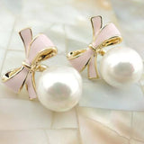 Korea Style Clip on Earring No Pierced for Women Charm Bowknot Earrings