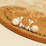 Korea Style Clip on Earring No Pierced for Women Charm Bowknot Earrings