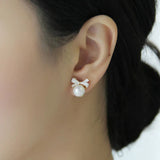 Korea Style Clip on Earring No Pierced for Women Charm Bowknot Earrings