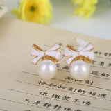 Korea Style Clip on Earring No Pierced for Women Charm Bowknot Earrings