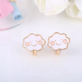 Korea Style Smiley Face Clip Earrings No Pierced Girl Charm Jewelry