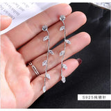 Tassel Rhinestone Clip Earring No Piercing for Women