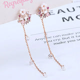 Geometric Rhinestone Clip Earrings for Women Wedding Party