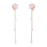 Geometric Rhinestone Clip Earrings for Women Wedding Party