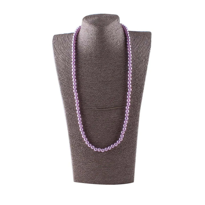 Vintage 8mm Pearl Statement Necklace for Women