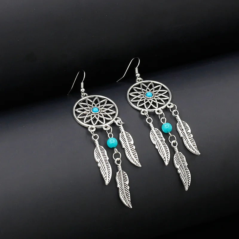 Vintage Dream Catcher Clip on Earrings for Women