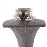 Long Statement Pearl Necklace for Wedding Party