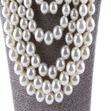 Long Statement Pearl Necklace for Wedding Party