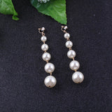 Big Simulated Pearl Clip on Earrings for Wedding