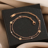 Summer Leg Bracelets For Women Foot Jewelry Butterfly Feet Chain Titanium Steel