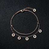 Summer Leg Bracelets For Women Foot Jewelry Butterfly Feet Chain Titanium Steel