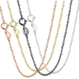 925 Sterling Silver Rose Colors Necklace Chain for Women