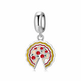 925 Silver Cake Pizza Drink Animals Beads Charms Bracelet Jewelry