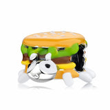 925 Silver Cake Pizza Drink Animals Beads Charms Bracelet Jewelry
