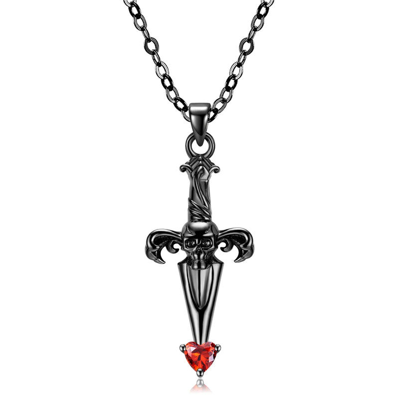 925 Silver Halloween Cross Love Hand Pendant Necklace