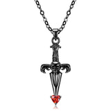 925 Silver Halloween Cross Love Hand Pendant Necklace