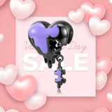 925 Silver Heart Skeleton Love Puzzle Charms for Bracelet Bangle