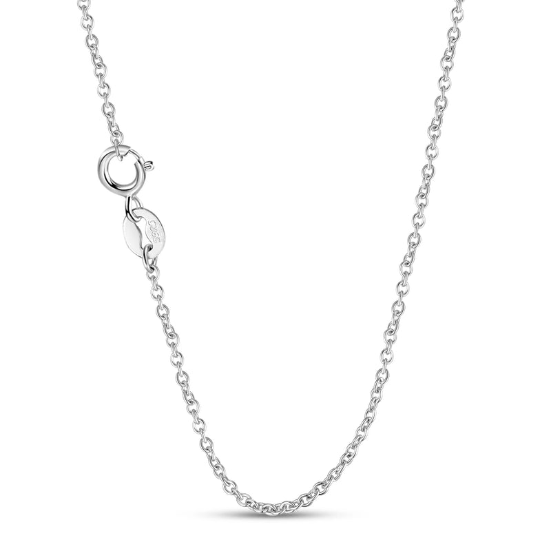 925 Silver Heart Zircon Mother Daughter Pendant Necklace Chain Gift
