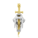 925 Silver Platinum Skeleton Money Bag OX Horn Pendant Necklace