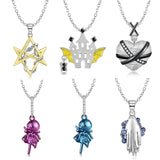 Sterling Silver Hexagram Snake Halloween Pendant Necklace