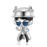 925 Silver Travel Adventurer Enamel Charm for Bracelet