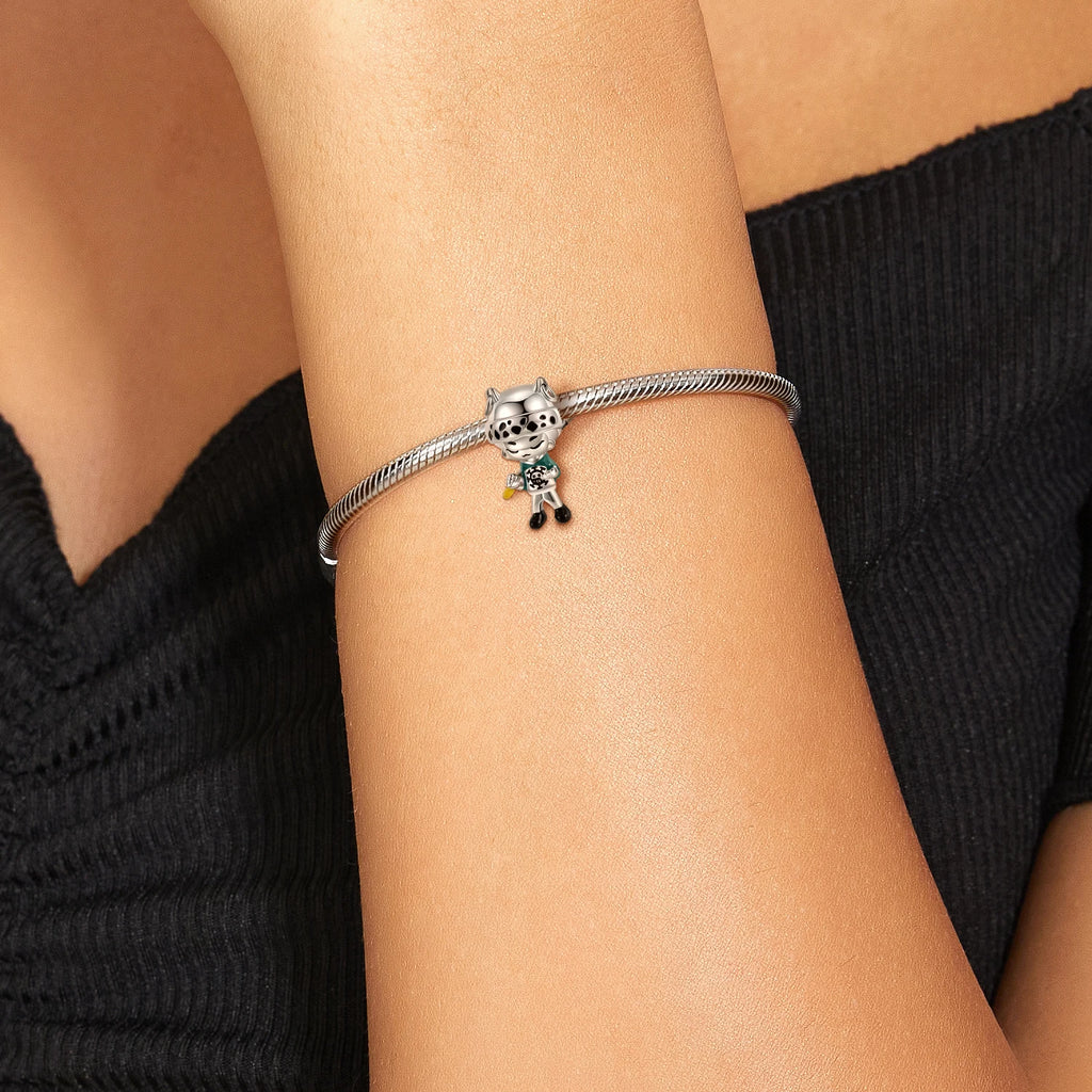 925 Silver Travel Adventurer Enamel Charm for Bracelet