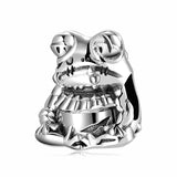 925 Silver Egyptian Culture Beads Pirate Gothic Halloween Charms Bracelet