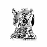 925 Silver Egyptian Culture Beads Pirate Gothic Halloween Charms Bracelet