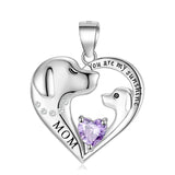 925 Silver Sunshine Necklace with Birthstone for Women