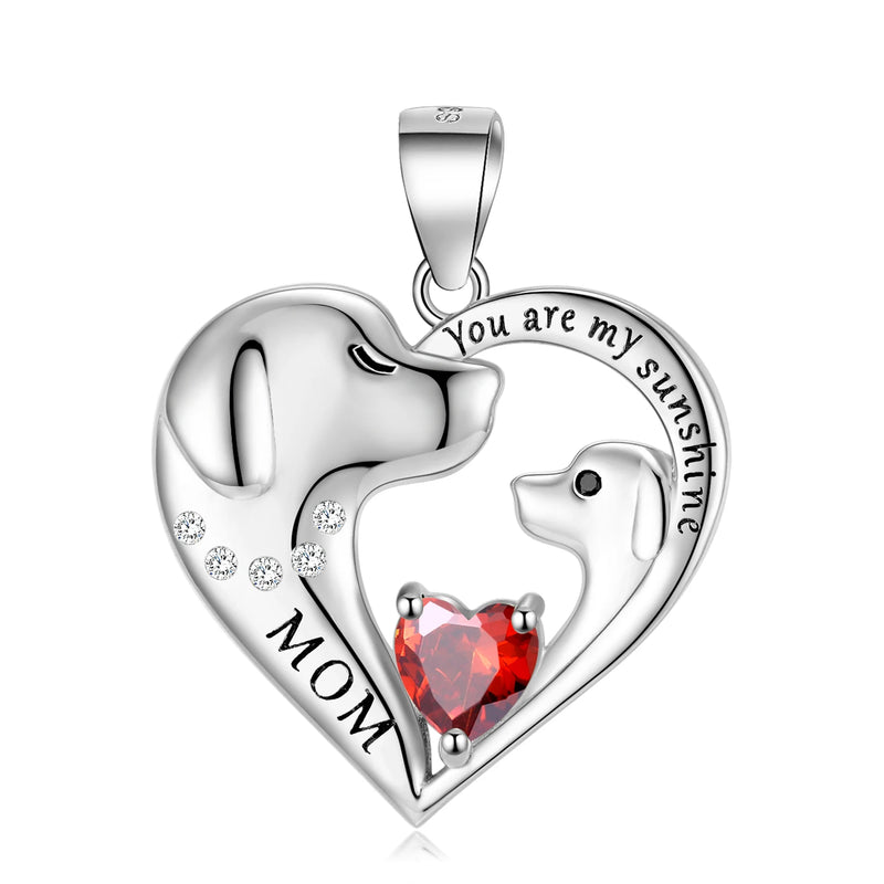 925 Silver Sunshine Necklace with Birthstone for Women