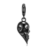 Rose Blood Skull Flower Pendant 925 Sterling Silver Necklace