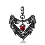 925 Silver Butterfly Moth Skull Scream Wings Necklace