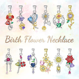 925 Silver Flower Seasons Garden Pendant Necklace for Women