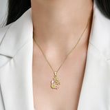 925 Silver Flower Seasons Garden Pendant Necklace for Women
