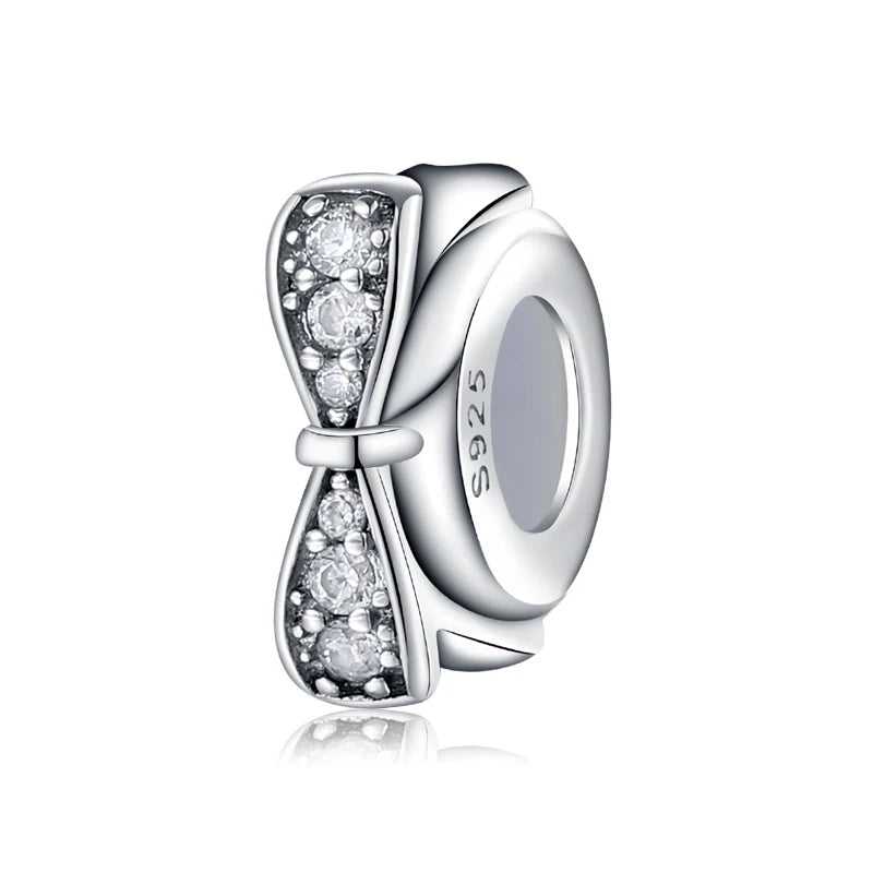 925 Sterling Silver Spring Charm Beads Collection with Cz - Fits Bracelet