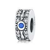 925 Sterling Silver Spring Charm Beads Collection with Cz - Fits Bracelet