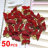 50Pcs Silver Butterfly Jewelry Accessories for DIY Earrings Necklaces