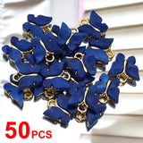 50Pcs Silver Butterfly Jewelry Accessories for DIY Earrings Necklaces