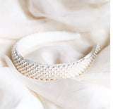 Pearl Hair Band Wide Headband for Women
